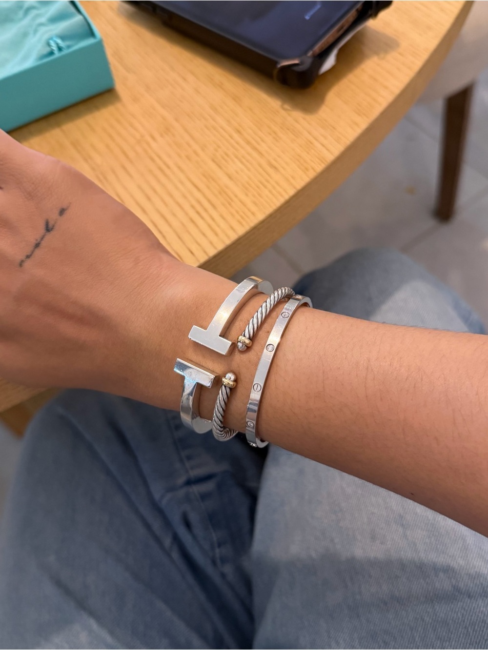 Tiffany T Square Bracelet Sterling Silver (Size Small) Authentic - Picture 13 of 15